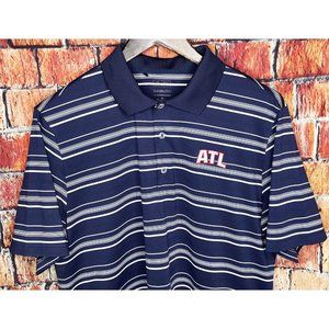 Atlanta ATL Hawks Adidas Puremotion Medium Blue Golf Polo Shirt NBA Basketball